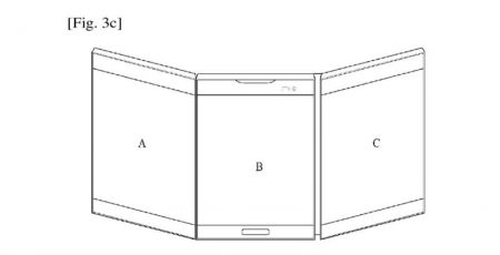 پتنت جدید ال‌جی یک اسمارت‌فون منعطف با نمایشگر سه صفحه‌ای را نشان می‌دهد